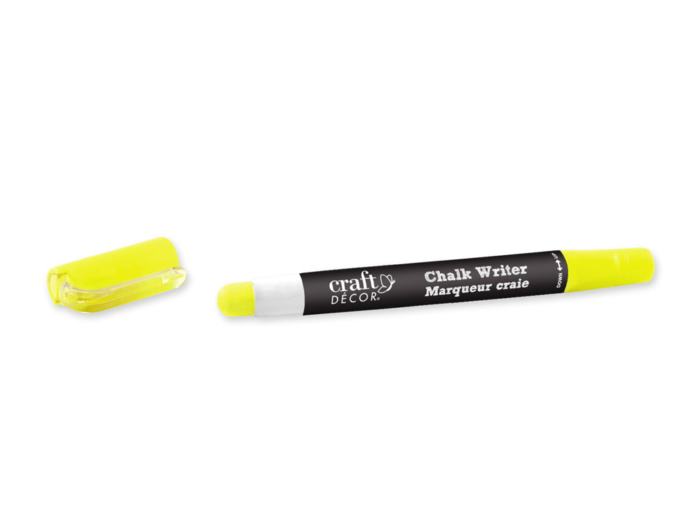 Craft Decor: Chalk Writer Blister-Carded C) Neon Yellow
