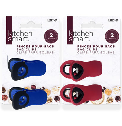 BAG CLIPS-S- 2PCS-2 ASST. BLUE
