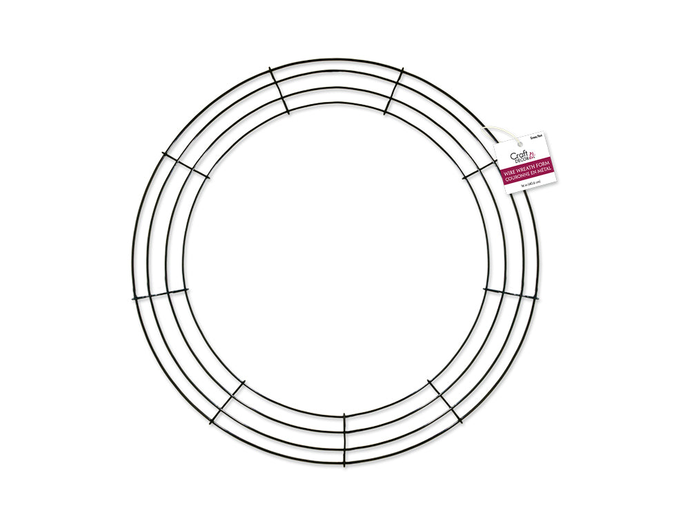 Wire Wreath Form: 16" Green 4-Ring