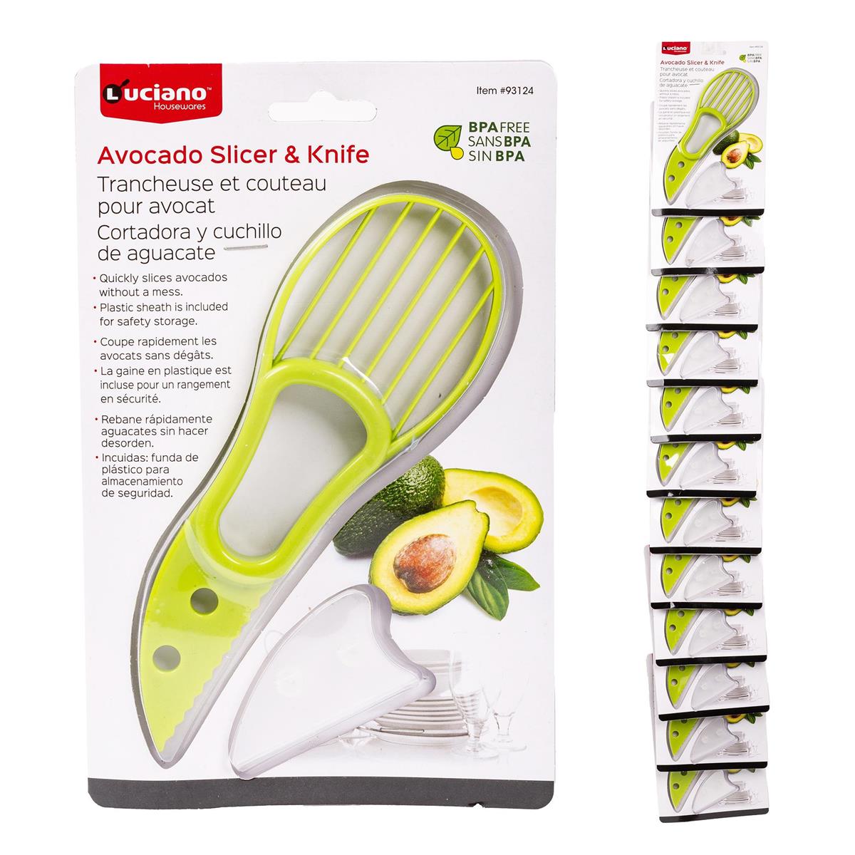 Luciano Avocado Cutter, b/c, 12/clip strip (HZ)