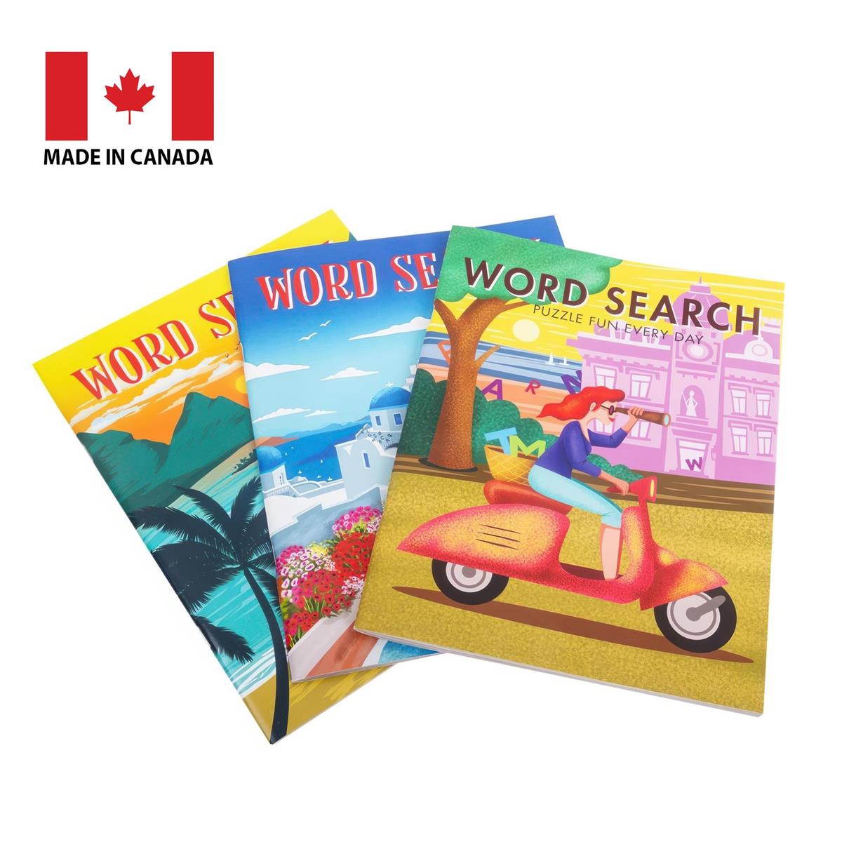 Large Print Wordsearch Puzzle Book 10.5" x 8", 3 Asst Themes, 64 pages