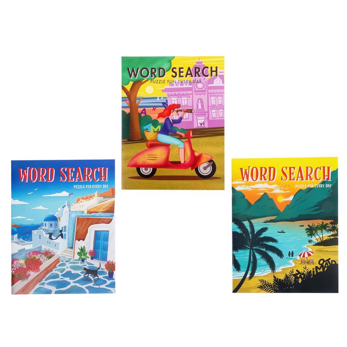 Large Print Wordsearch Puzzle Book 10.5" x 8", 3 Asst Themes, 64 pages