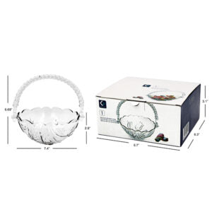 Glass Bowl w/Handle & Gift Box