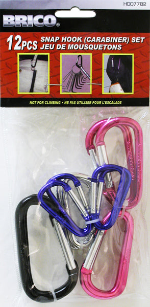 Snap Hook Set 12Pk (Not Climbing)
