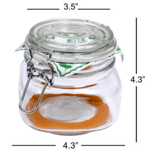 Hermetic Square Jar with Lock Lid