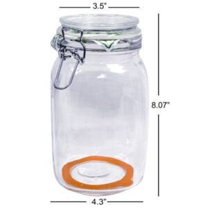 Hermetic Square Jar with Lock Lid