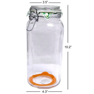 Hermetic Square Jar with Lock Lid