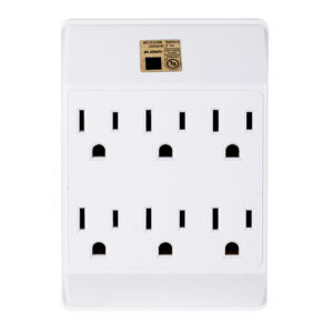 Wall Tap 6 Outlet Surge Protected