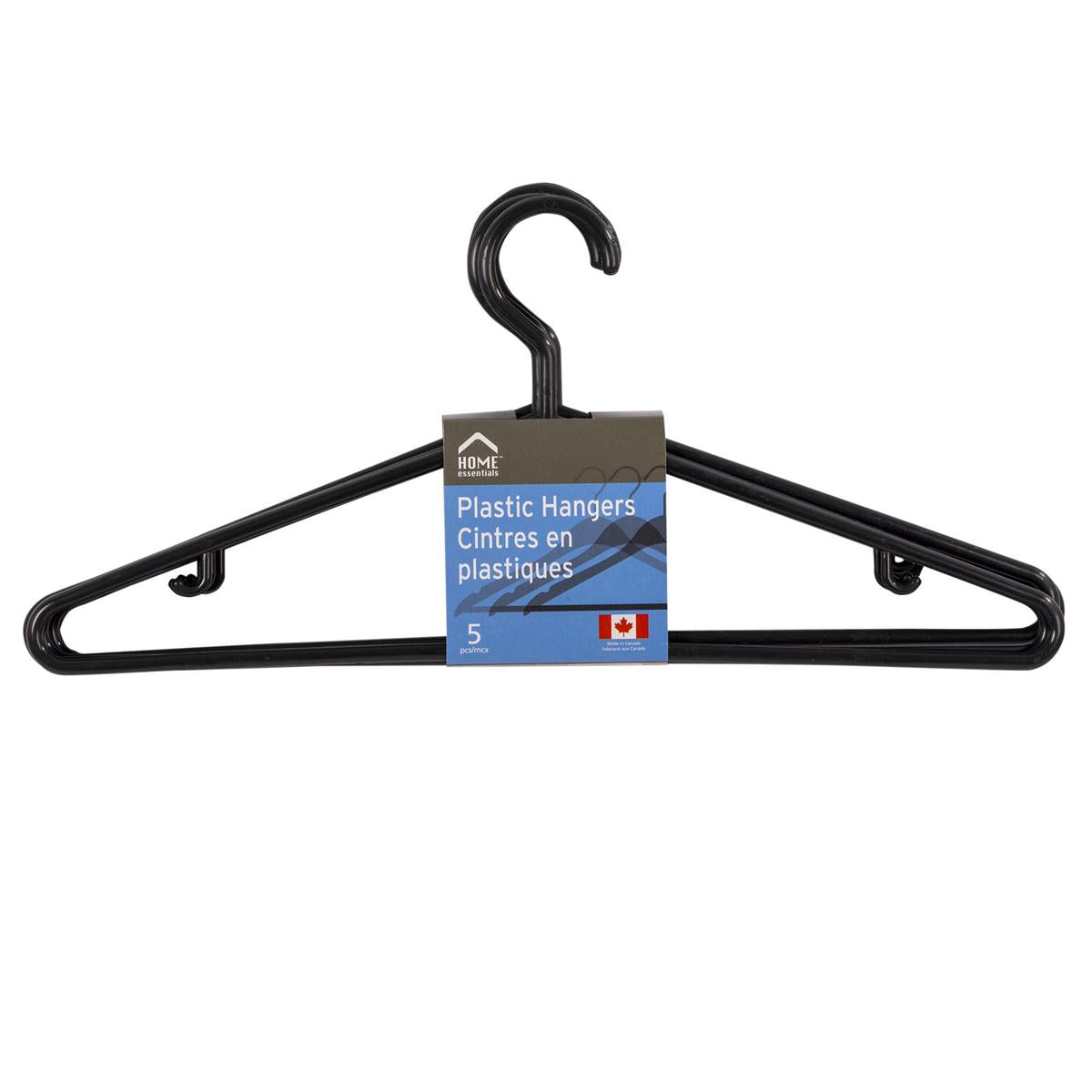 5-Pk Black Hangers sleeve card