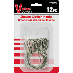 Shower Curtain Hooks 12Pk Metal