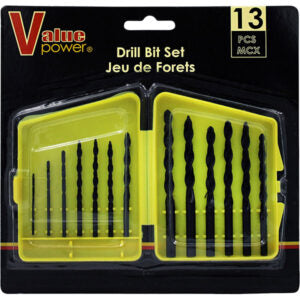 Drill Bit Set 13Pc in Plastic Casing