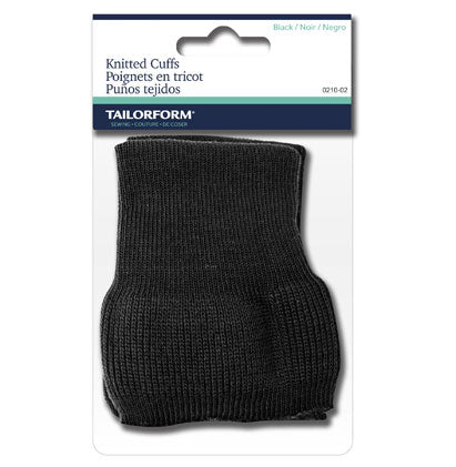 ADULT KNITTED CUFFS BLACK