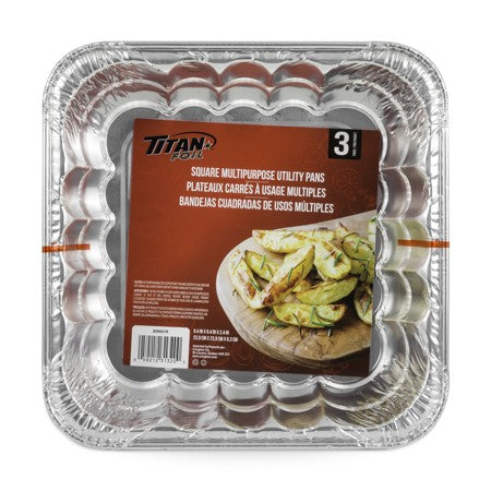 TITAN FOIL SQUARE UTILITY PAN 3/PK