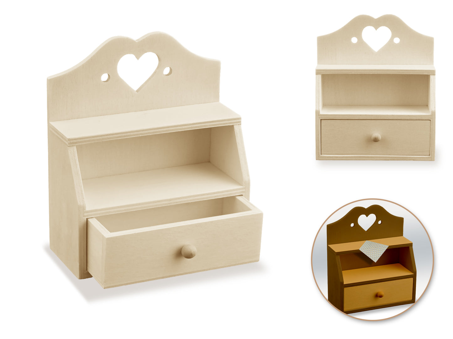 Wood Craft: 3.9"x2"x4.7" Mini DIY Cabinet