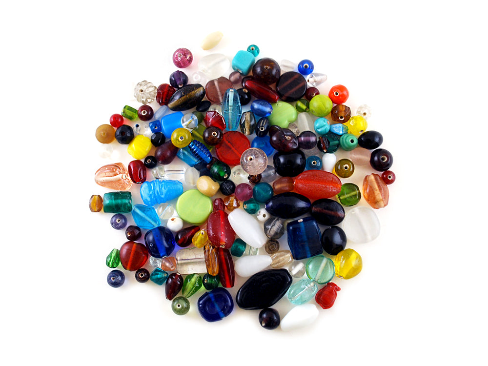 Glass Beads: Bulk Mix Value-Pack 250gms