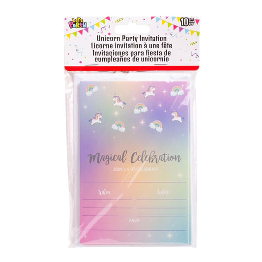 Let's Party, 10-pc U-corn Party Invitations