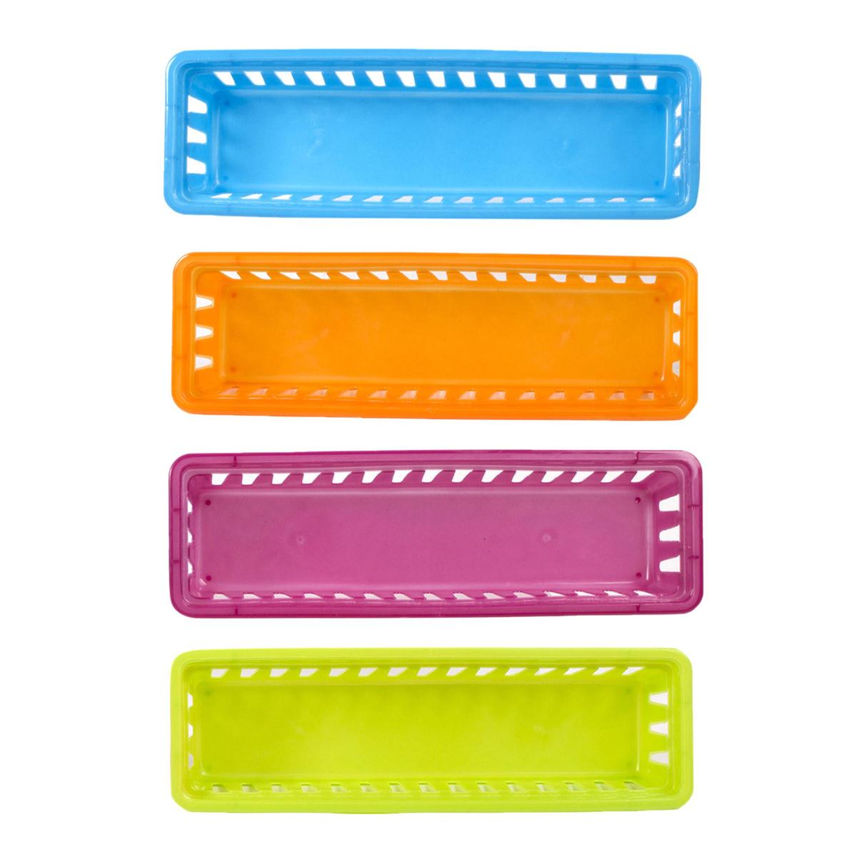 Luciano 2-pc Rect. Bin Organizers, 4 cols., 10.25x3x2.5"