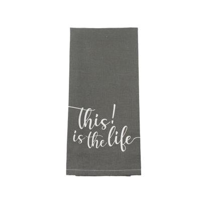 *TEA TOWEL-TITL-CHARCOAL 18x28"