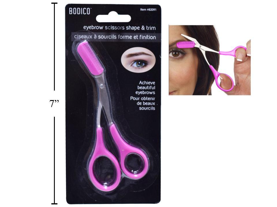 Bodico, Eyebrow Scissors, b/c fuschia pink