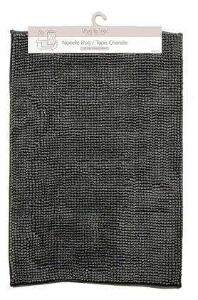 NOODLE RUG-CHARCOAL GREY 9C 20"x30"