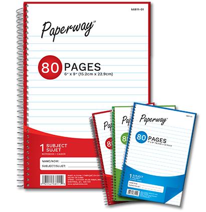 SPIRAL BOOK - 80 6" X 9"