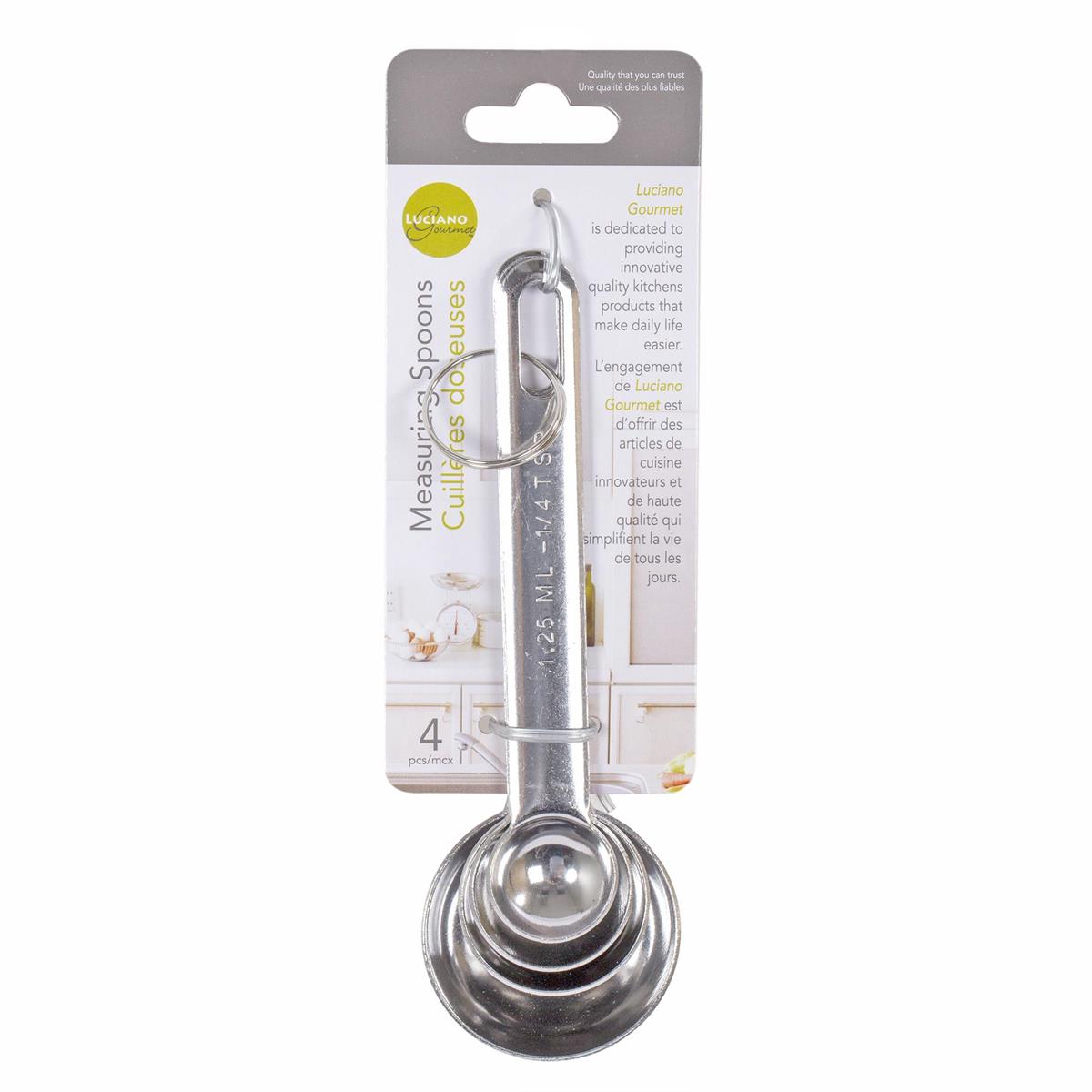 L.Gourmet 4-pc S/S Measuring Spoon Set, t.o.c (CP)