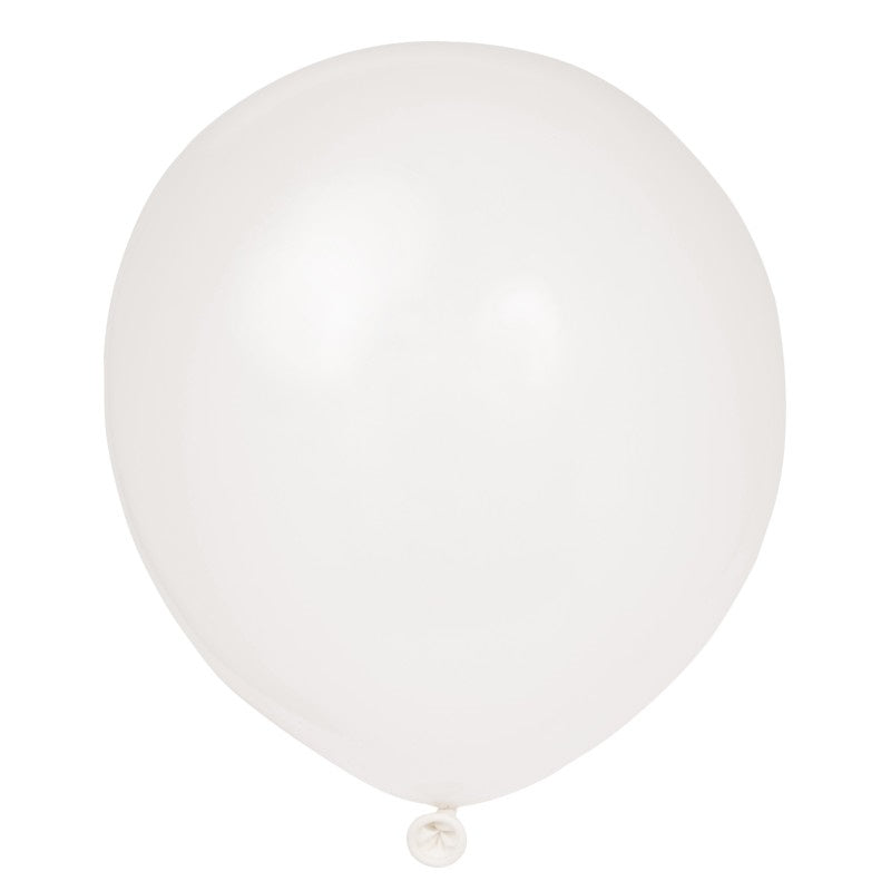 Helium filled - 12" Latex Balloons - White