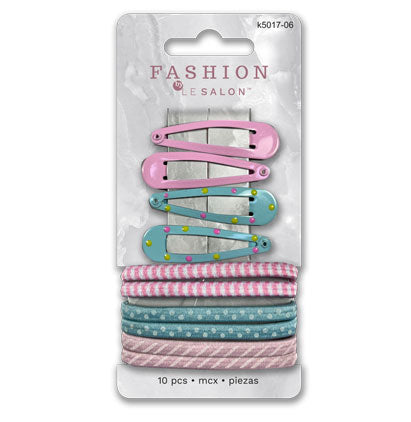 CLIPS AND ELASTICS SET - 10 PCS 8*14cm