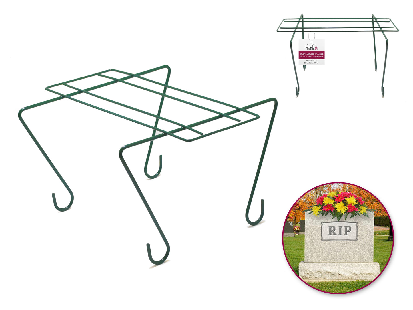 Craft Decor: 10"x8.9"x5.6" Tombstone Saddle Iron