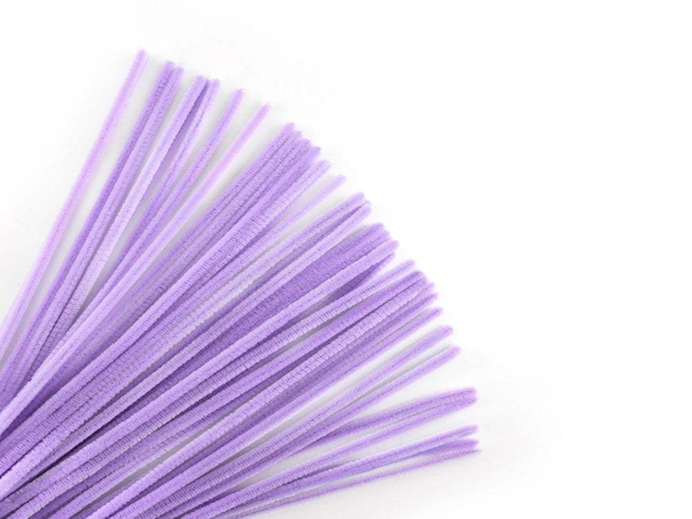 Chenille Stems: 6mmx30cm Standard Pipe Cleaners 40pc R) Lilac