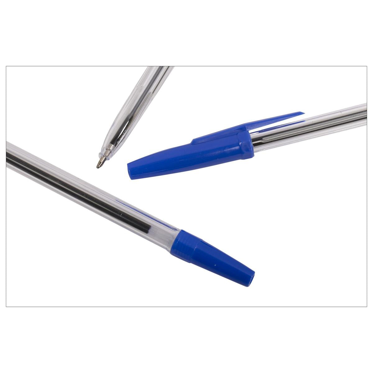 O.WKs. 8-pc 6.25" Ball Pens, Blue (A196621)