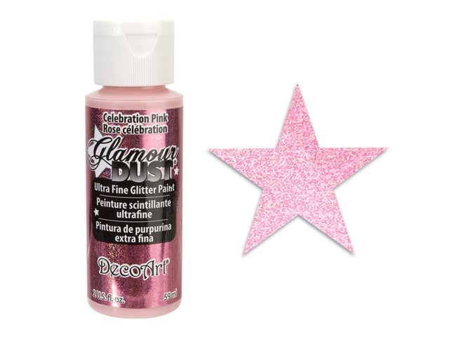 Glamour Dust Paint: 2oz Ultrafine Glitter Paint DGD01-DGD21 10 Celebration Pink
