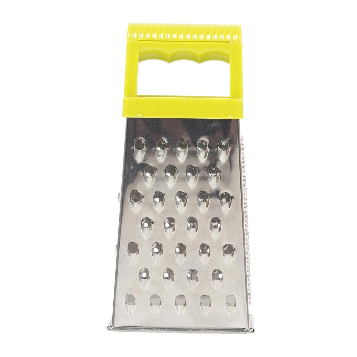 Luciano 7.25"H 4-Sided Grater, Stainless Steel, col. Sleeve