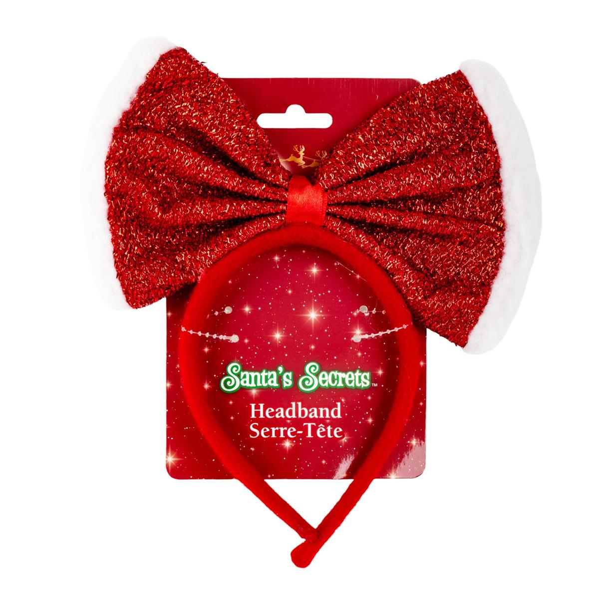 S.Secrets 8.5" Miss Santa Jumbo Headband T.O.C.