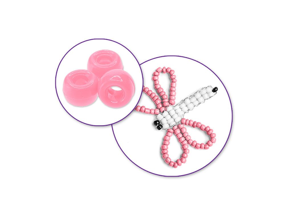 Pony Beads: 9mmx6mm Barrel Standard x175 N) Light Pink