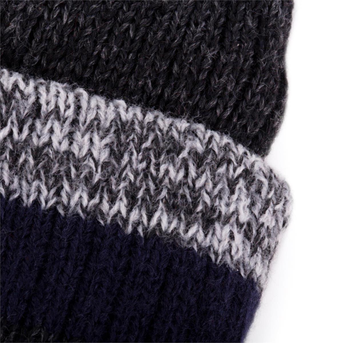 Nordic T. Stripe Beanie w Cuff, thermal lined, ht