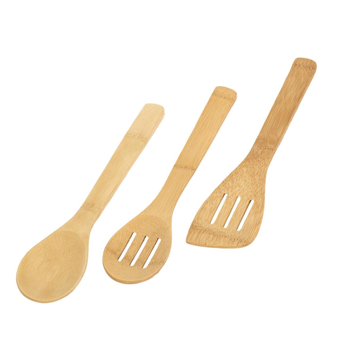 L.Gourmet 3-pc Bamboo Utensil Set, net bag w/ header card (CP)