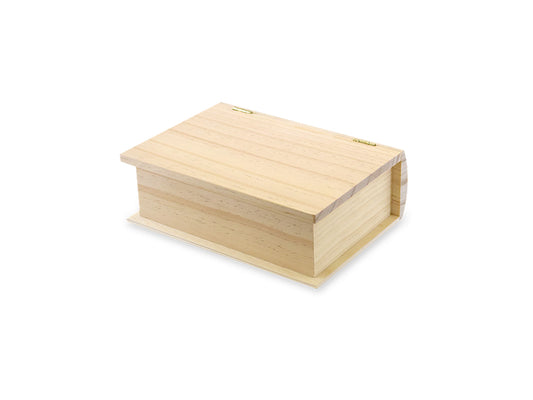 Wood Craft: 7"x5"x2.25" Keepsake Book Box w/Magnetic Closure