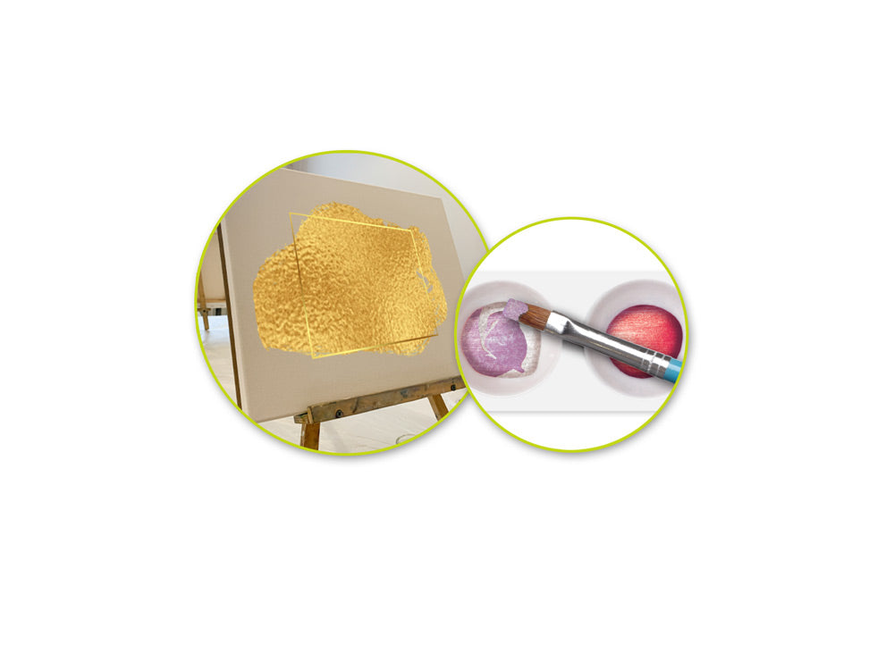 Color Factory: 76ml Premium Acrylic Specialty Paint Set 8x9.5ml Tubes A) Metallic