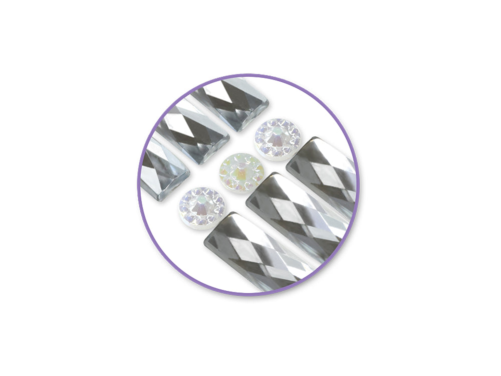 Paper Craft Sticker: 6.8cmx16.8cm Bling Bar Gems A) Crystal