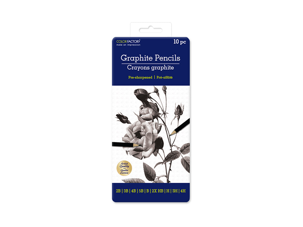 Color Factory Tool: Graphite Pencils Medium x10 in Tin Box