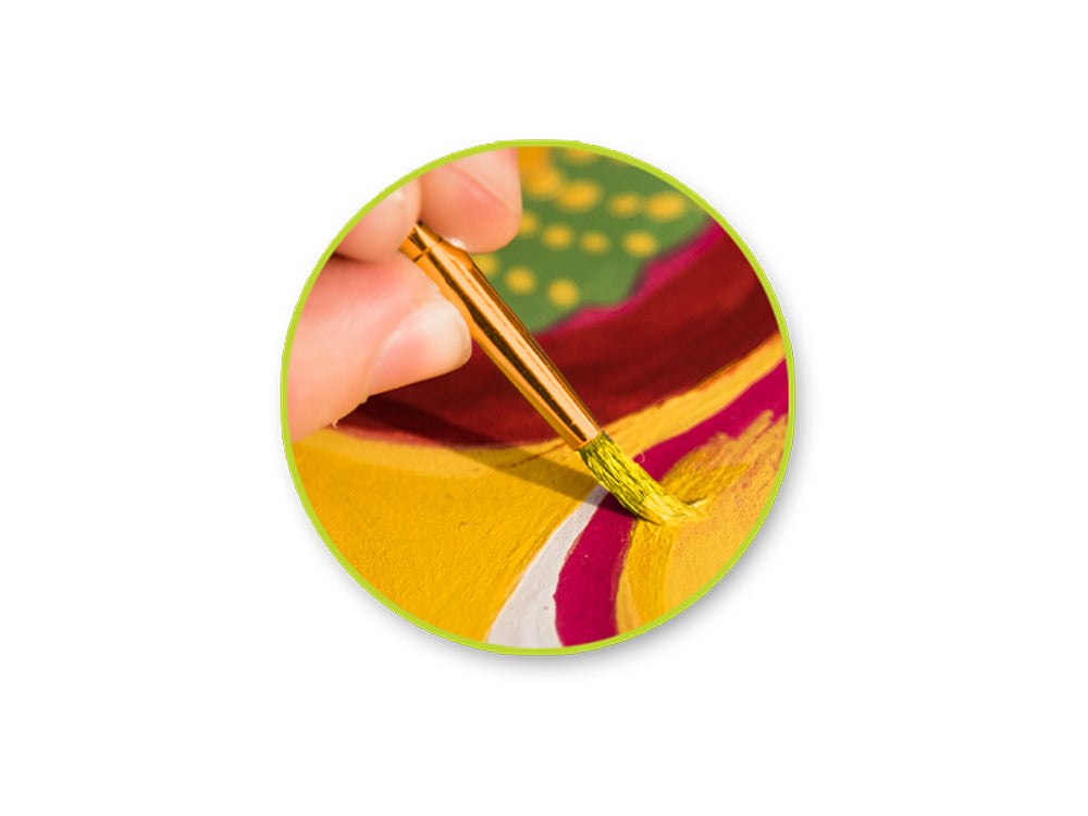 Artist Brush Set: Taklon Glitter Accent Series x7 Clear PS Handle A) Gold Flake Versatile 1