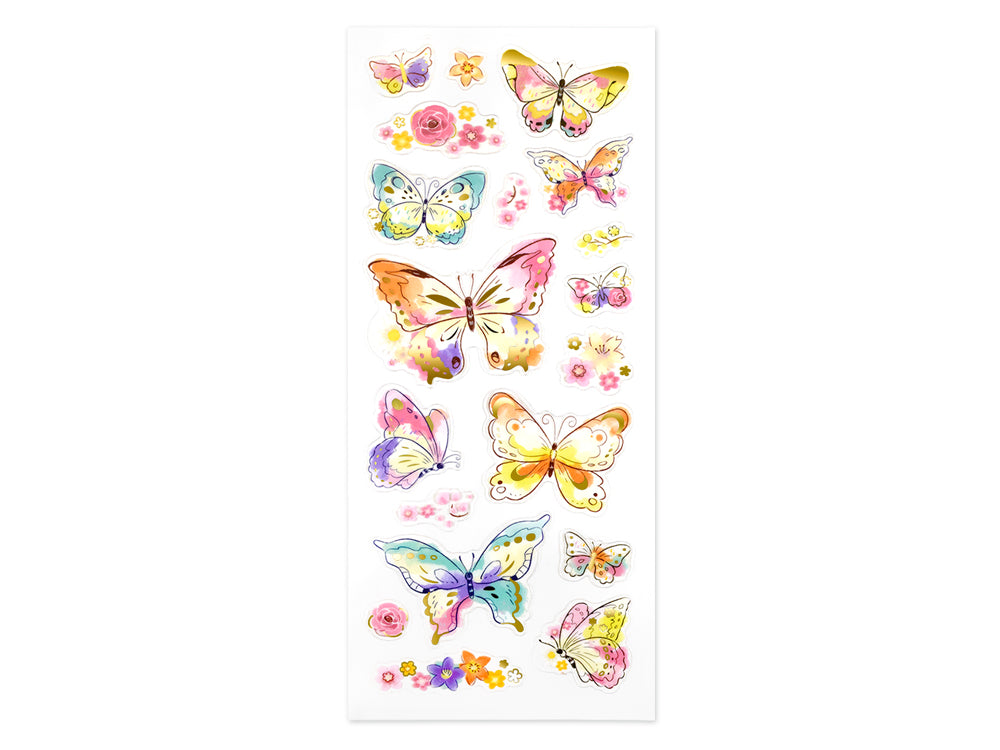 Paper Craft Sticker: 10cmx23cm Foil Fancy B) Butterfly