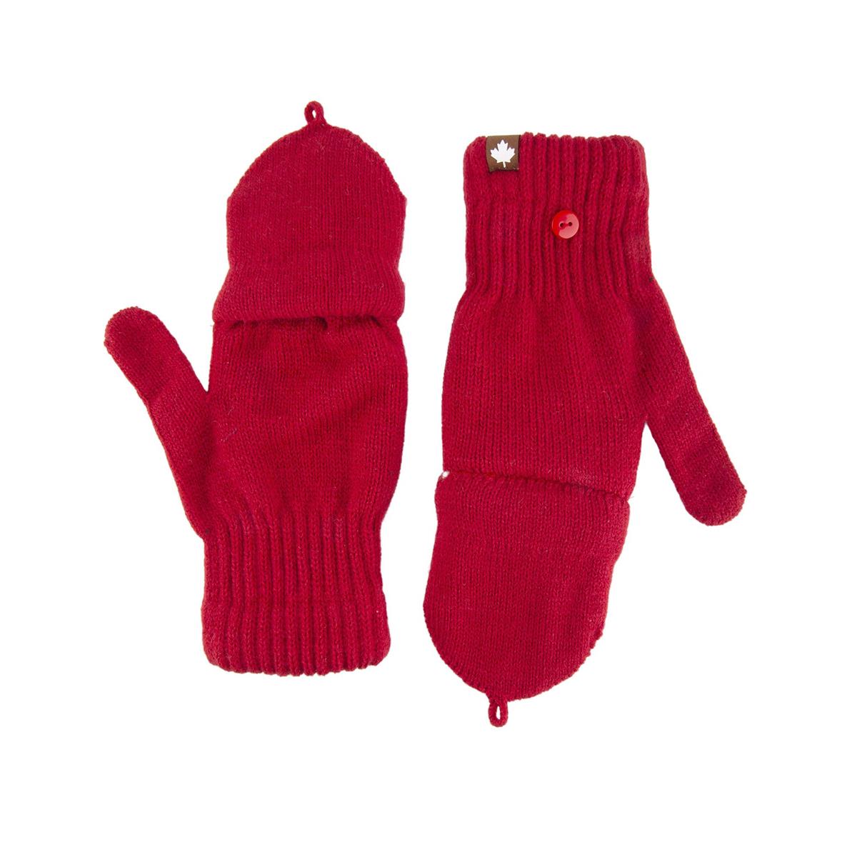 Nordic T. Canada Convertible Glove, knit w fleece lining, hc