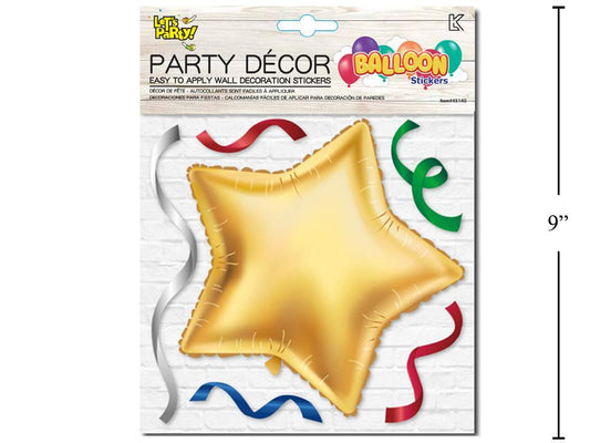 Let's Party, Balloon look, Wall Decor, Gold Star