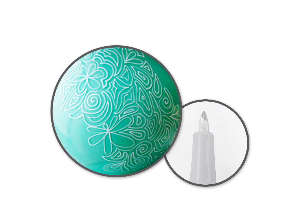 Metallic Marker: 0.7mm Extra Fine Point w/Shaker Ball C) White