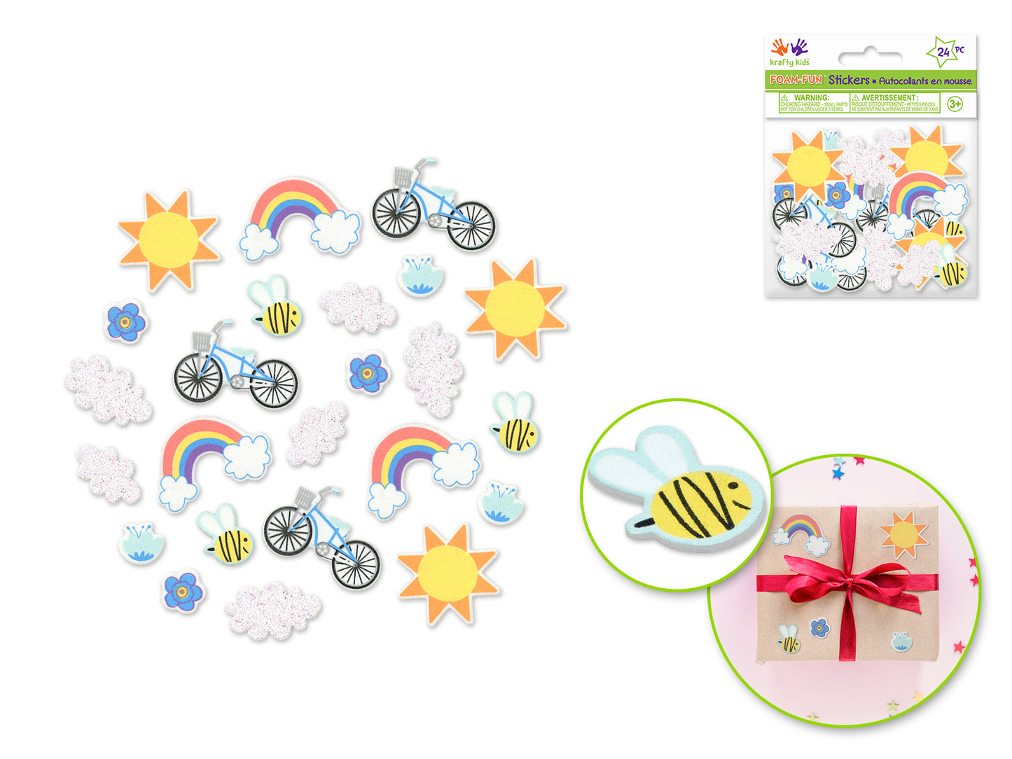 Krafty Kids: Foam-Fun 3D Stickers Themed D) Whimsical
