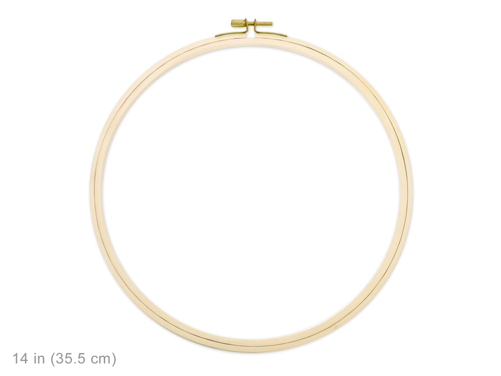 Needlecrafters: 14" Embroidery Hoop w/Brass Clamp