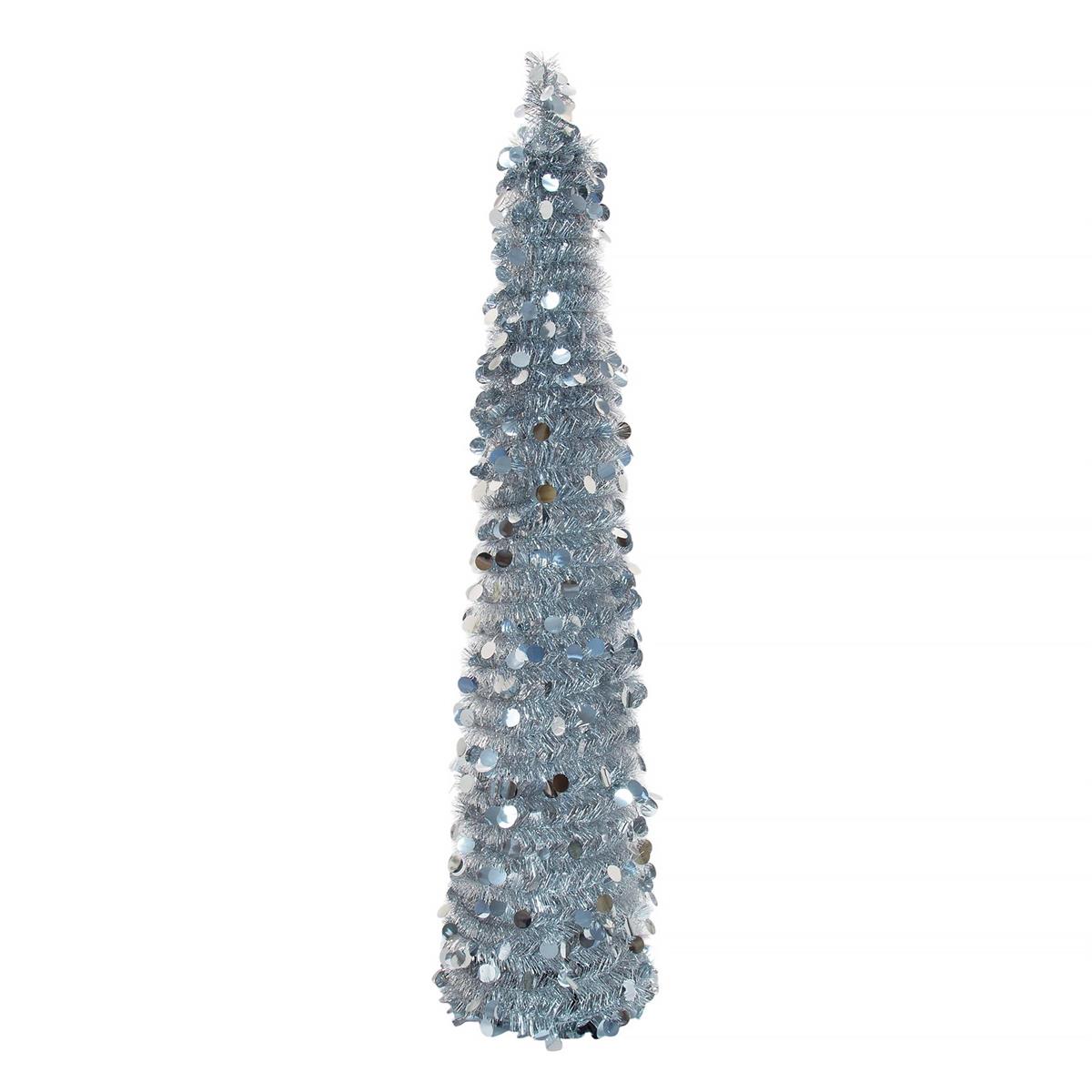 Deco N. 5ft Pop-Up Xmas Tree, Silver, 13x4x13", box