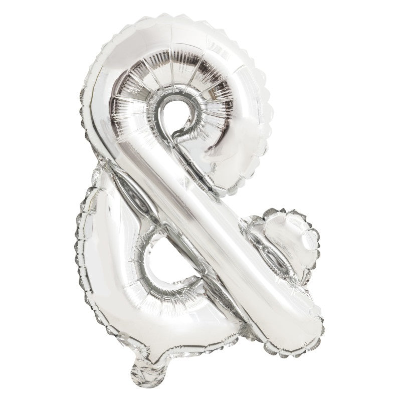 Silver Letter & Shaped Foil Balloon 14"  Packaged